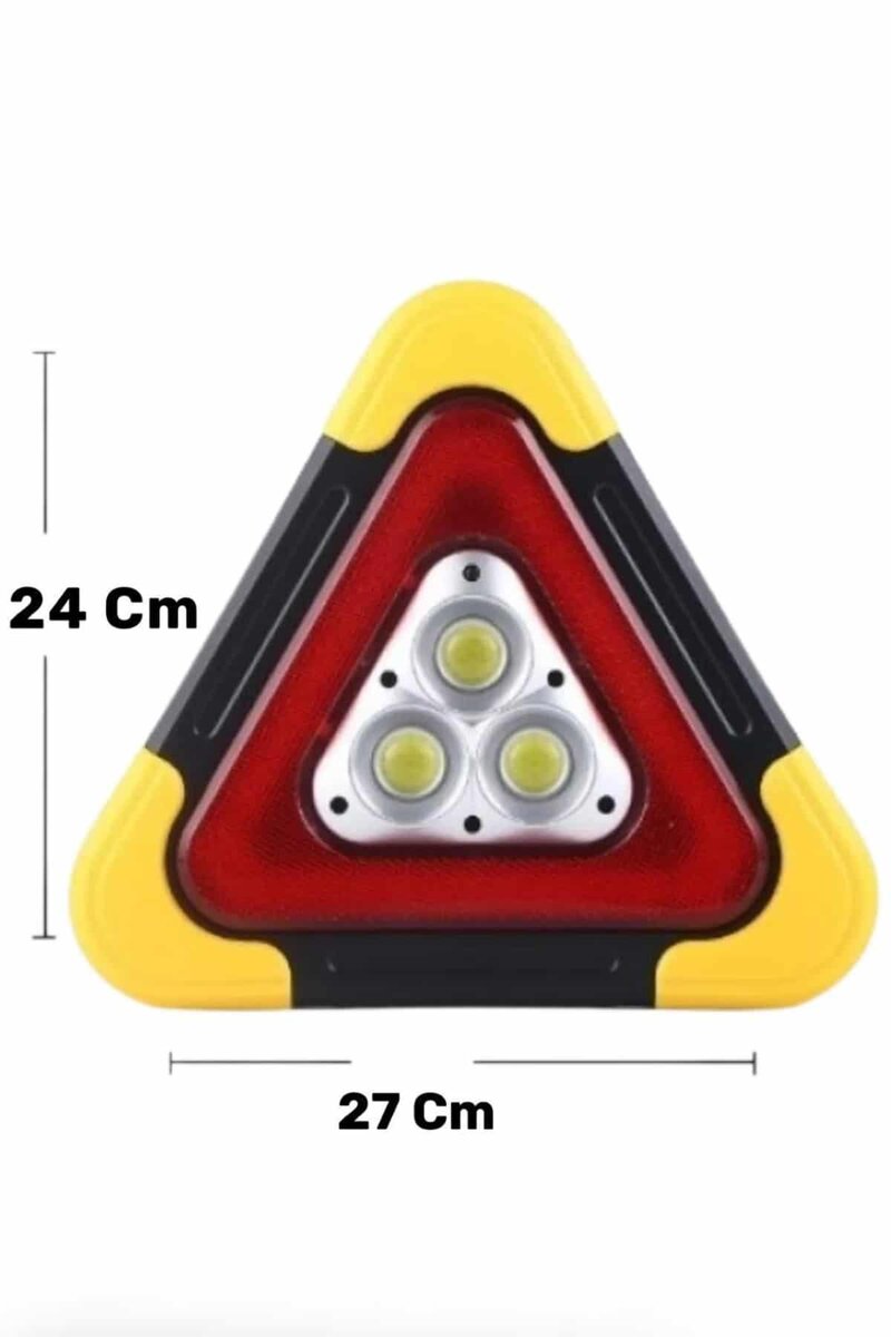 Işıklı Üçgen Reflektör Led Projektör Acil Durum Feneri Flaşör 500 Lümen 3 Işıklı Üçgen Reflektör Led Projektör Acil Durum Feneri Flaşör 500 Lümen - Görsel 3