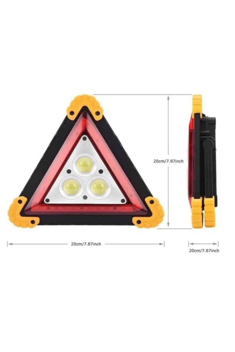 Işıklı Üçgen Reflektör Led Projektör Acil Durum Feneri Flaşör 500 Lümen 4 Işıklı Üçgen Reflektör Led Projektör Acil Durum Feneri Flaşör 500 Lümen - Görsel 4