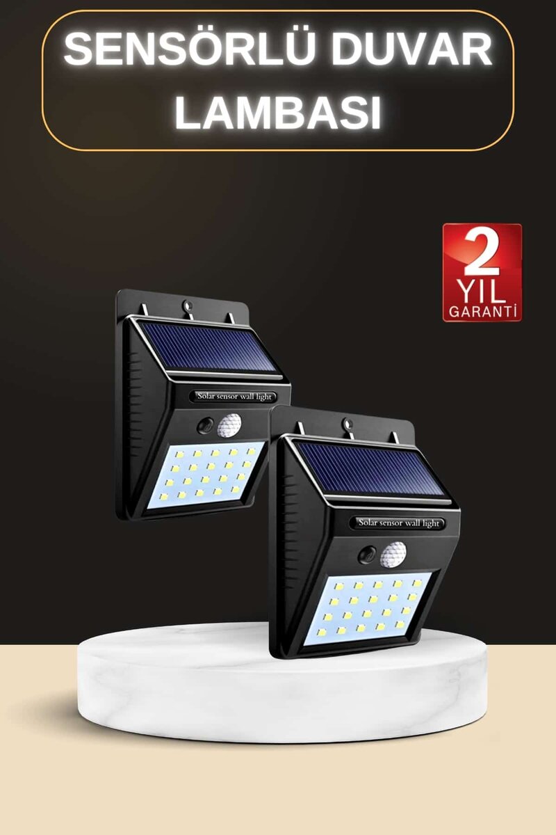 Bahçe Aydınlatma Sensörlü Güneş Enerjili Duvar Lambası 40 Led Işık 1 Bahçe Aydınlatma Sensörlü Güneş Enerjili Duvar Lambası 40 Led Işık