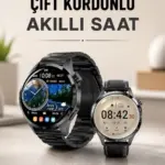 Çift Kordonlu Yüksek Çözünürlüklü Akıllı Saat Uyku İzleyici & Spor Modları