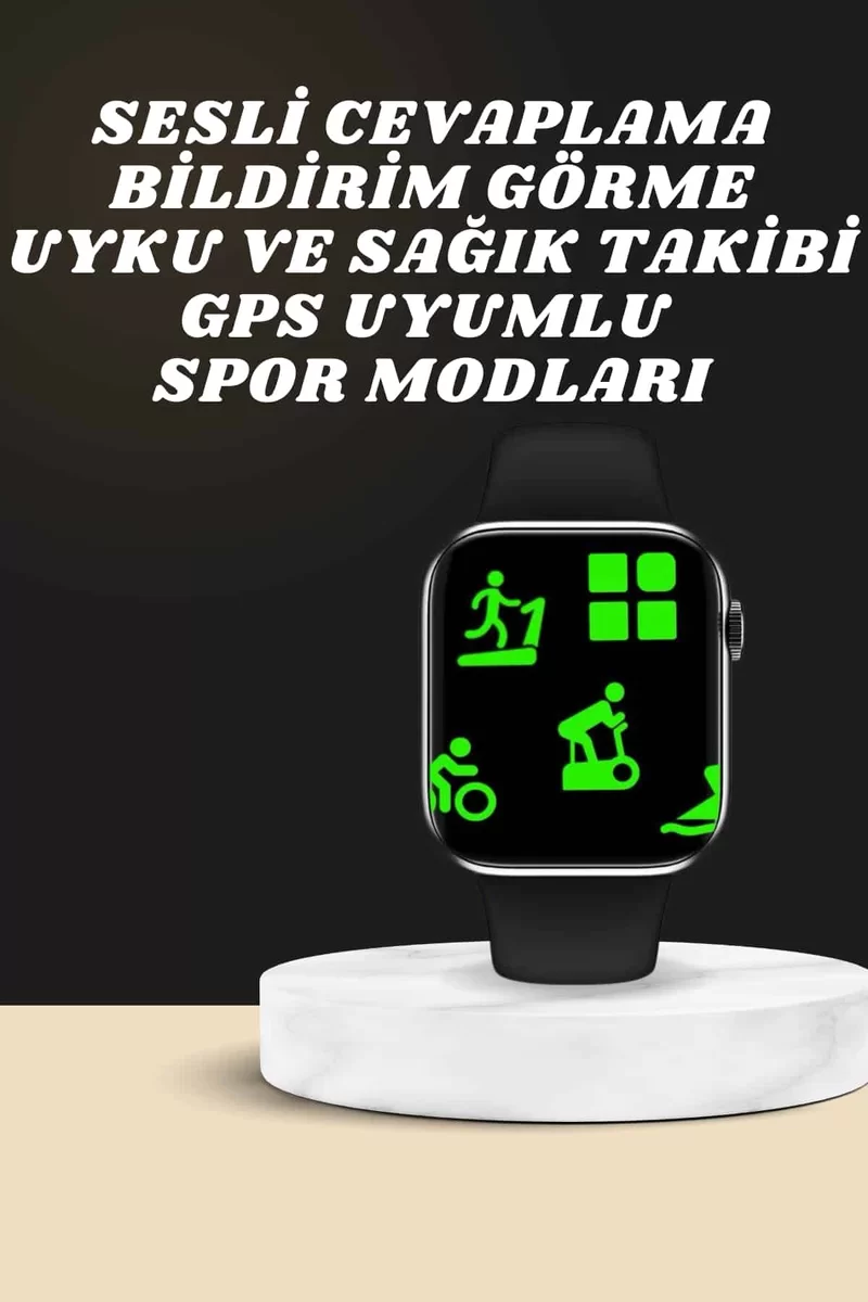Akıllı Saat Wireless Şarj Yüksek Çözünürlüklü Müzik Dinleme Sesli Cevaplama 4 Akıllı Saat Wireless Şarj Yüksek Çözünürlüklü Müzik Dinleme Sesli Cevaplama - Görsel 4