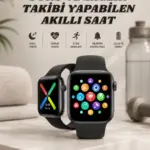 Akıllı Saat Wireless Şarj Yüksek Çözünürlüklü Müzik Dinleme Sesli Cevaplama