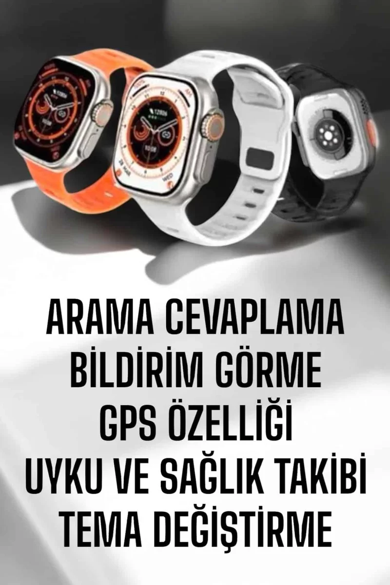 Yeni Nesil Akıllı Saat Adımsayar GPS Nabız Ölçer Uyku ve Sağlık Takibi 2 Yeni Nesil Akıllı Saat Adımsayar GPS Nabız Ölçer Uyku ve Sağlık Takibi - Görsel 2