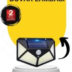 Güneş Enerjili Bahçe Lambası 100 Led Bahçe Lambası Bahçe Aydınlatma