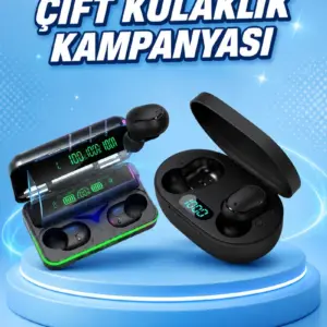 İkili Bluetooth Kulaklık Dijital Göstergeli Uzun Pil Ömrü Yüksek Ses Kaliteli