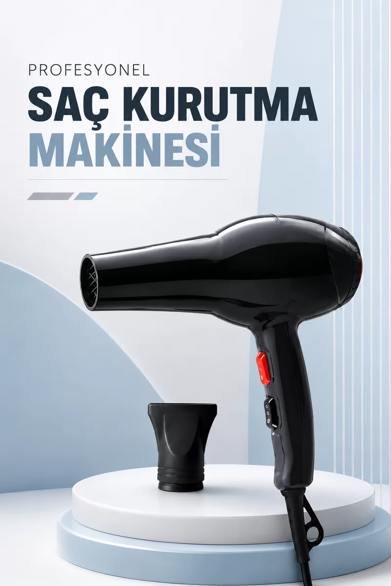 Tüm Saç Tiplerine Uygun İki Kademeli Hız Ayarlı Fön Makinesi 1 Tüm Saç Tiplerine Uygun İki Kademeli Hız Ayarlı Fön Makinesi