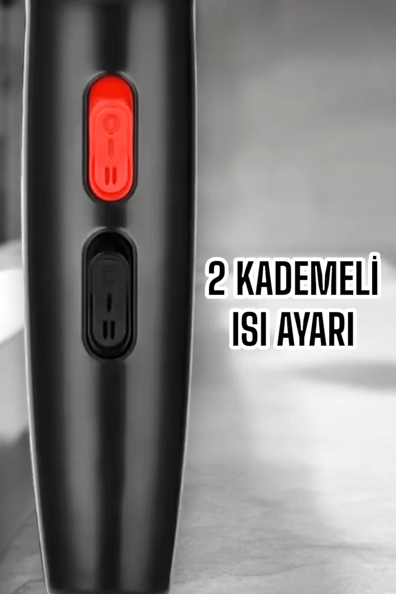 Tüm Saç Tiplerine Uygun İki Kademeli Hız Ayarlı Fön Makinesi 3 Tüm Saç Tiplerine Uygun İki Kademeli Hız Ayarlı Fön Makinesi - Görsel 3