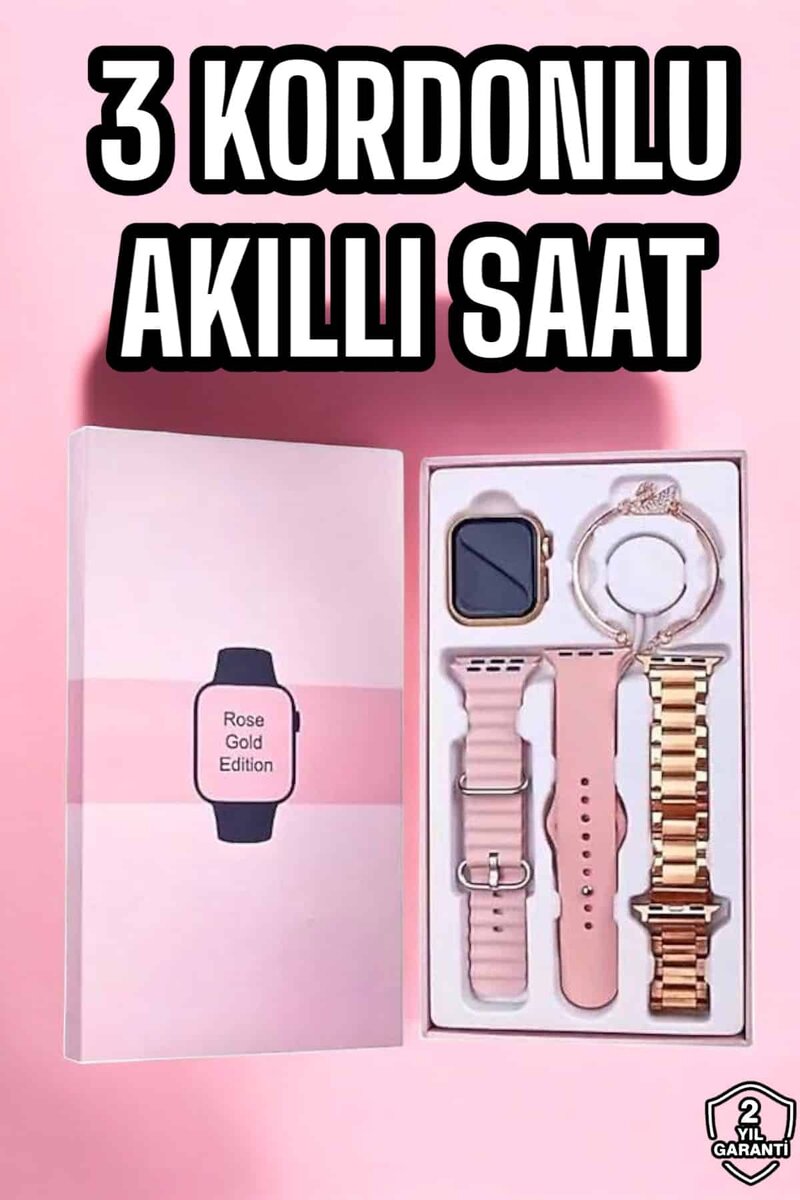 Akıllı Saat Amoled Ekran 3 Kordonlu Aksesuar Hediyeli Sesli Görüşme 1 Akıllı Saat Amoled Ekran 3 Kordonlu Aksesuar Hediyeli Sesli Görüşme