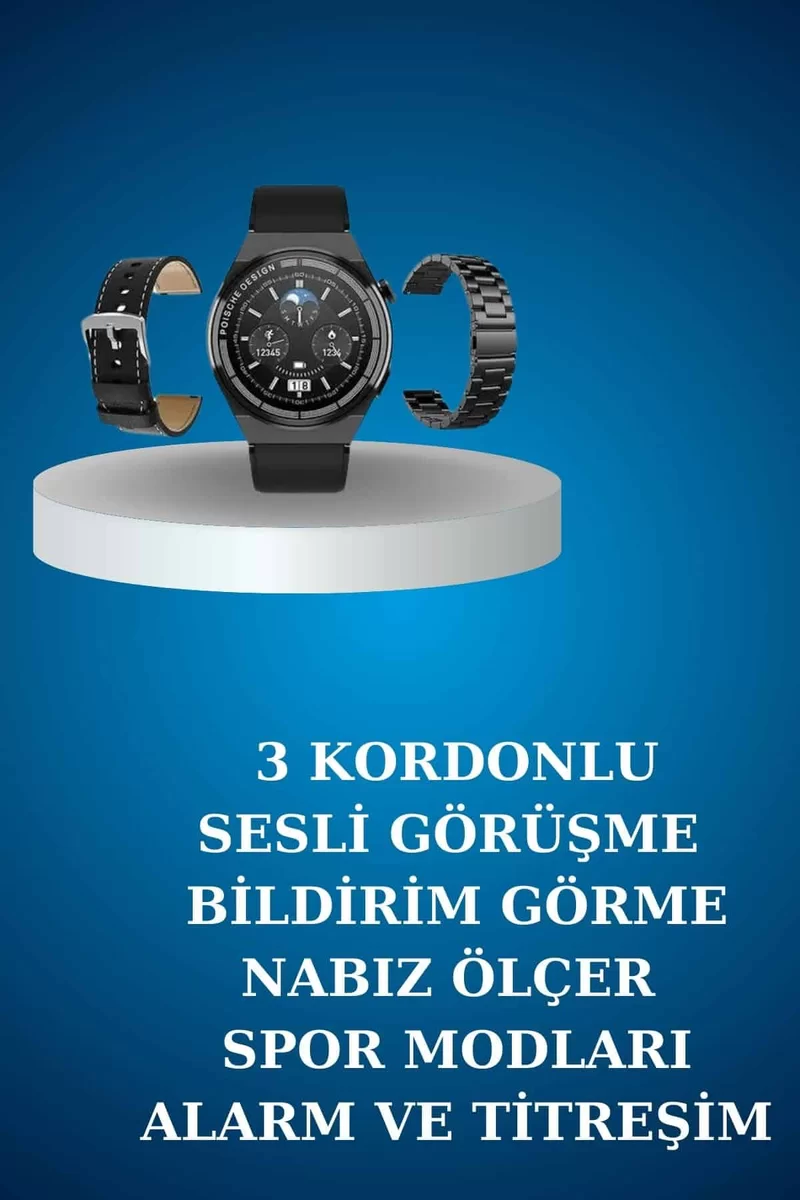 Alarm ve Titreşim Özellikli Akıllı Saat ve Mikrofonlu Kablolu Bluetooth Kulaklık 60 Saat 3 Alarm ve Titreşim Özellikli Akıllı Saat ve Mikrofonlu Kablolu Bluetooth Kulaklık 60 Saat - Görsel 3