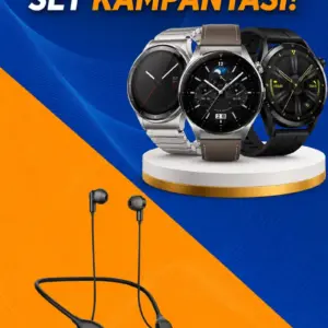 Alarm ve Titreşim Özellikli Akıllı Saat ve Mikrofonlu Kablolu Bluetooth Kulaklık 60 Saat