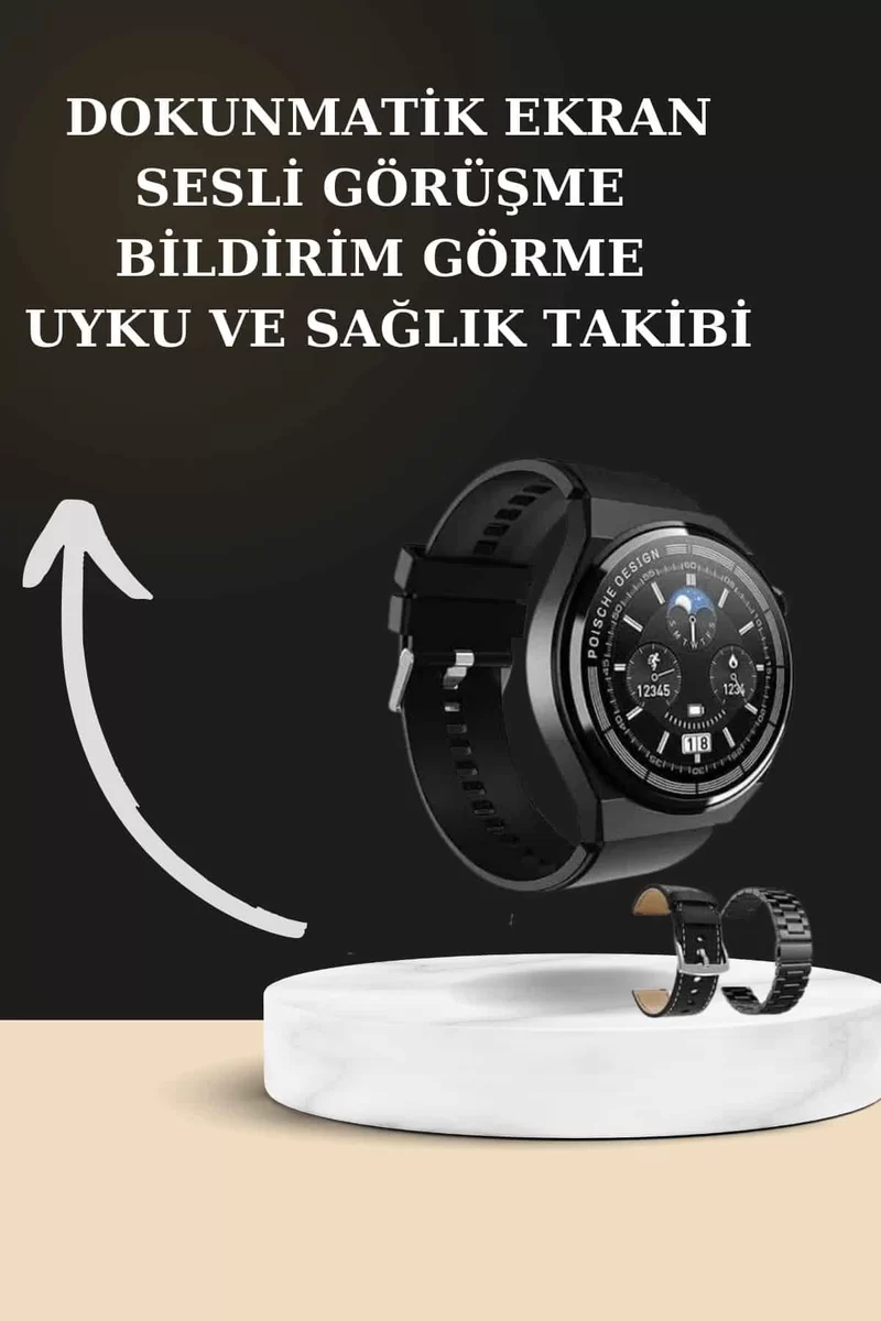 TWS Bluetooth Kulaklık ve Akıllı Saat Uyku Takibi Nabız Ölçer Uzun Pil Ömrü 3 TWS Bluetooth Kulaklık ve Akıllı Saat Uyku Takibi Nabız Ölçer Uzun Pil Ömrü - Görsel 3