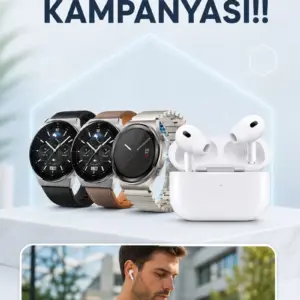 Aynalı Bluetooth Kulaklık Yeni Nesil Akıllı Saat Titreşimli Nabız Ölçer Spor Modları