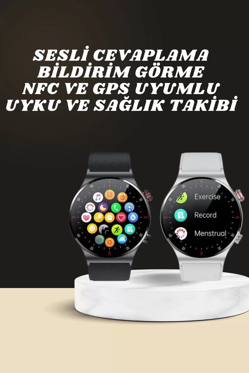 Akıllı Saat Amoled Ekran Bluetooth Bağlantılı Sesli Görüşme Nabız Ölçer 2 Akıllı Saat Amoled Ekran Bluetooth Bağlantılı Sesli Görüşme Nabız Ölçer - Görsel 2