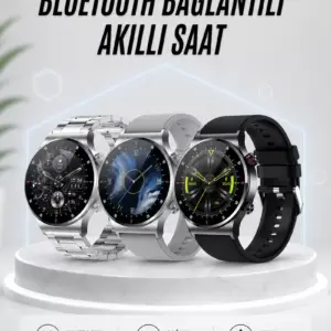 Akıllı Saat Amoled Ekran Bluetooth Bağlantılı Sesli Görüşme Nabız Ölçer