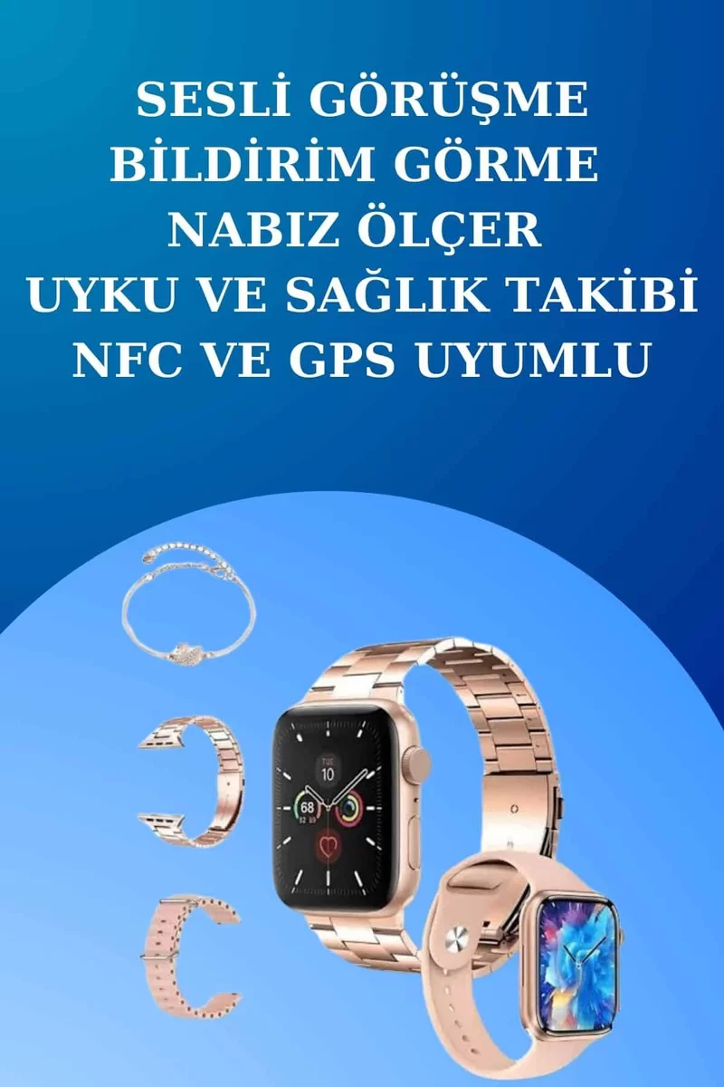 3 Kordonlu Dokunmatik Ekran Akıllı Saat ve 2.Nesil Kablosuz Bluetooth Kulaklık ANC/ENC 3 3 Kordonlu Dokunmatik Ekran Akıllı Saat ve 2.Nesil Kablosuz Bluetooth Kulaklık ANC/ENC - Görsel 3