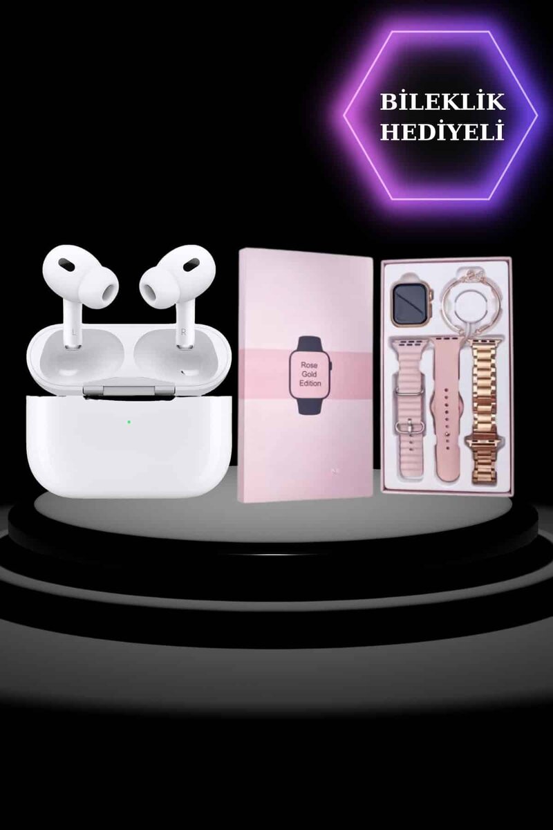 3 Kordonlu Pembe Amoled Ekran Akıllı Saat ve Yeni Nesil Pro Kablosuz Bluetooth Kulaklık ANC/ENC 3 3 Kordonlu Pembe Amoled Ekran Akıllı Saat ve Yeni Nesil Pro Kablosuz Bluetooth Kulaklık ANC/ENC - Görsel 3