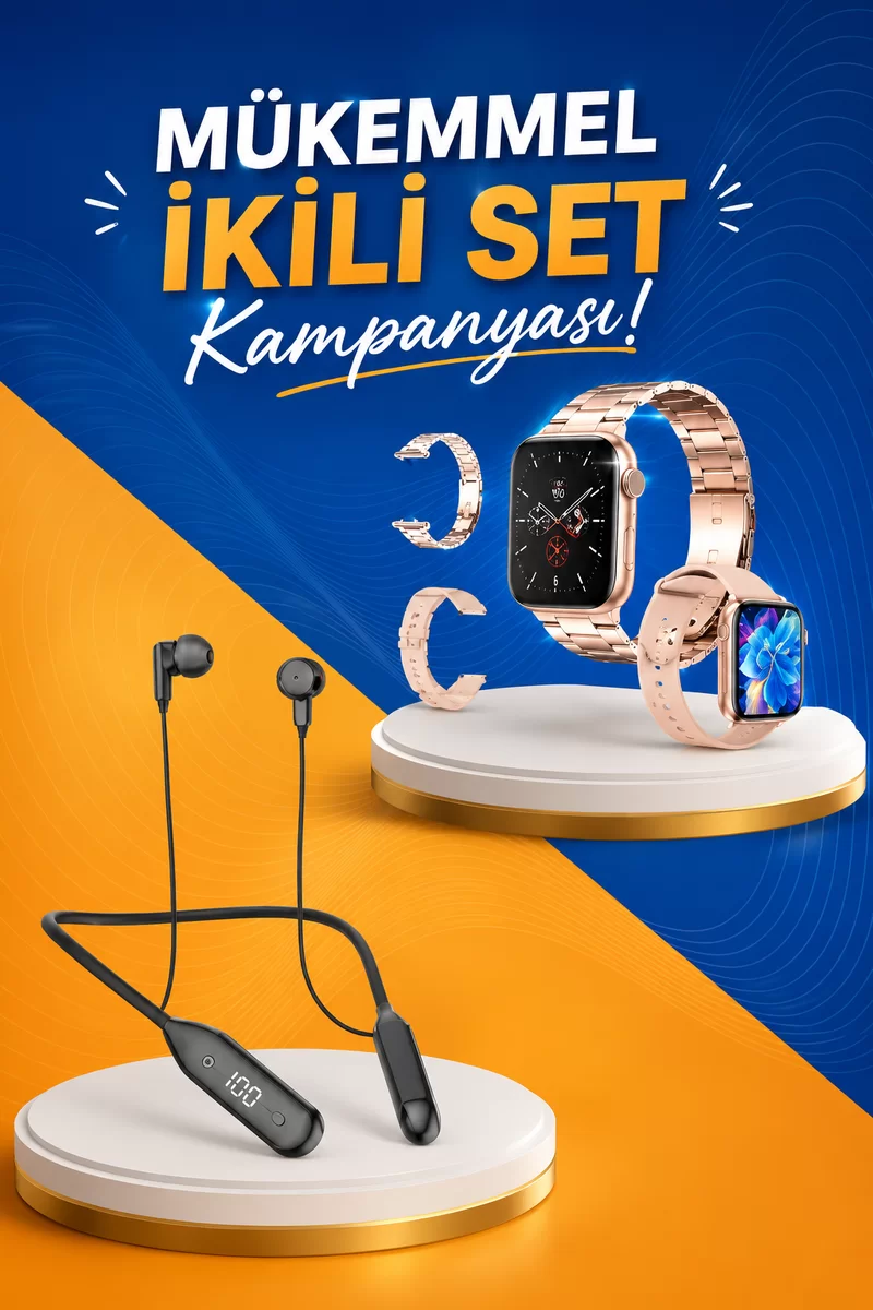 Kablolu Bluetooth Kulaklık ve Kadınlara Özel Bileklik Hediyeli Yeni Nesil Akıllı Saat 3 Kordonlu 1 Kablolu Bluetooth Kulaklık ve Kadınlara Özel Bileklik Hediyeli Yeni Nesil Akıllı Saat 3 Kordonlu
