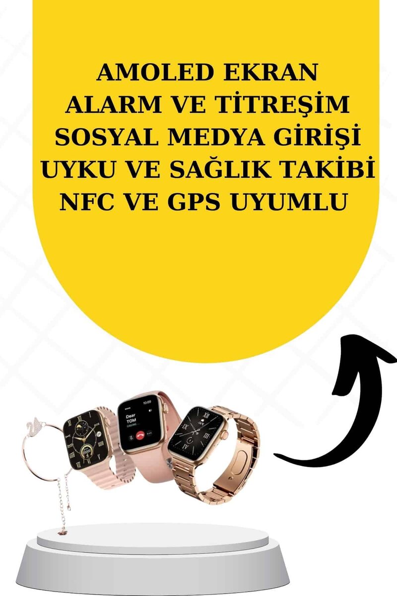 Bileklikli Amoled Ekran Akıllı Saat ve Dijital Göstergeli Kablosuz Bluetooth Kulaklık ANC/ ENC 2 Bileklikli Amoled Ekran Akıllı Saat ve Dijital Göstergeli Kablosuz Bluetooth Kulaklık ANC/ ENC - Görsel 2