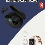 Nabız Ölçer Hediye Bileklikli Akıllı Saat ve Dijital Göstergeli Bluetooth Kulaklık Çoklu Şarj Girişi