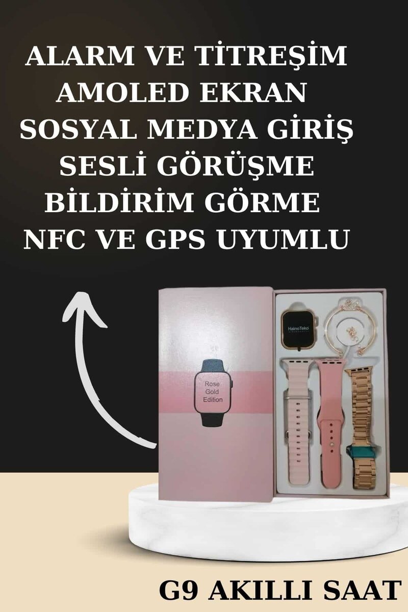 Nabız Ölçer Hediye Bileklikli Akıllı Saat ve Dijital Göstergeli Bluetooth Kulaklık Çoklu Şarj Girişi 3 Nabız Ölçer Hediye Bileklikli Akıllı Saat ve Dijital Göstergeli Bluetooth Kulaklık Çoklu Şarj Girişi - Görsel 3