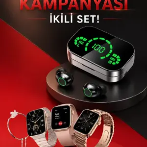 Yeni Nesil Kaliteli Akıllı Saat ve Kablosuz Bluetooth Kulaklık Yüksek Ses Kaliteli