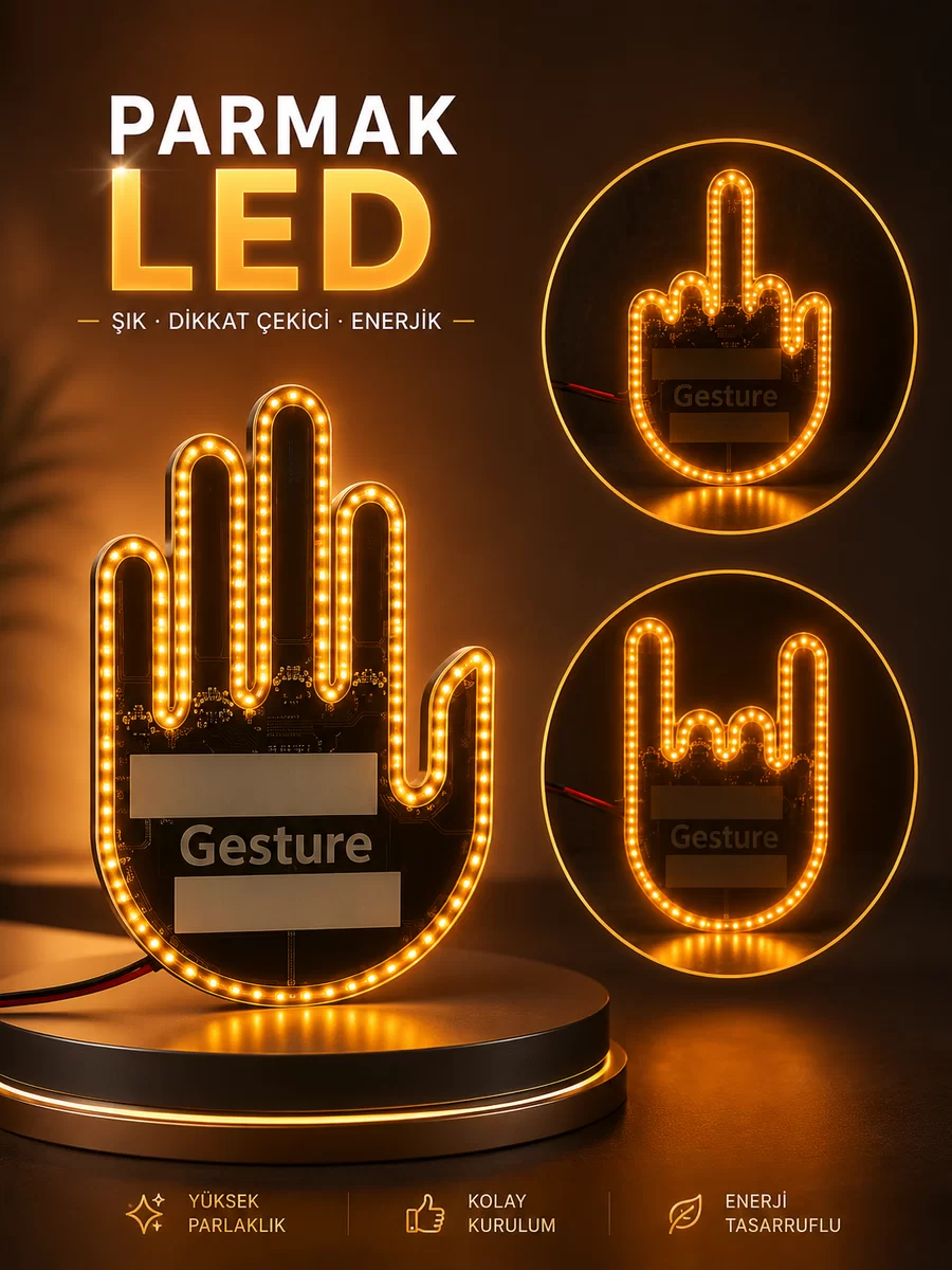 PARMAK LED AMBER RENKLİ IŞIK 1 PARMAK LED AMBER RENKLİ IŞIK