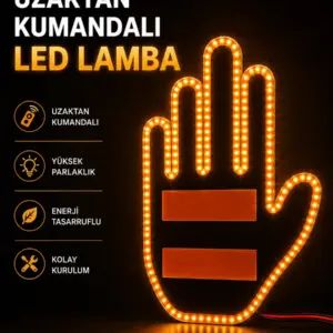 Led Işık El İşareti Araç Camı İçin Uzaktan Kumandalı