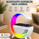 Google Dijital Kablosuz Şarj Özellikli Bluetooth Hoparlör Gece Lambası