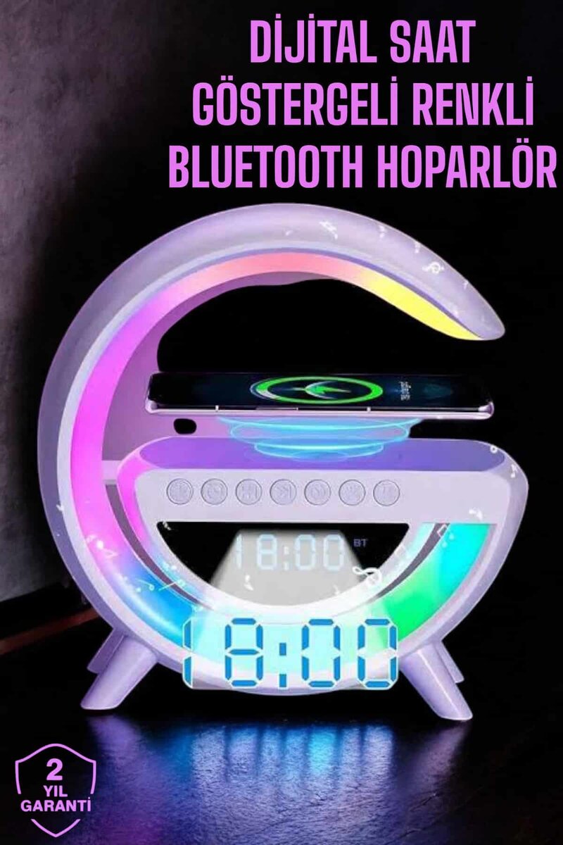 Android Uyumlu Akıllı Bluetooth Hoparlör Kablosuz Şarj Cihazı Standı 1 Android Uyumlu Akıllı Bluetooth Hoparlör Kablosuz Şarj Cihazı Standı