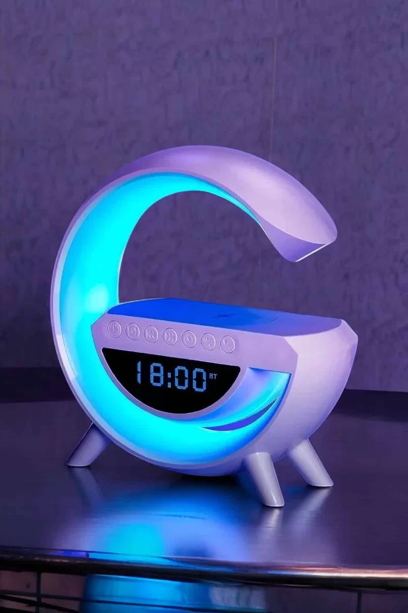 Bluetooth Hoparlör 15W Kablosuz Hızlı Şarj LED Gece Lambası 3 Bluetooth Hoparlör 15W Kablosuz Hızlı Şarj LED Gece Lambası - Görsel 3