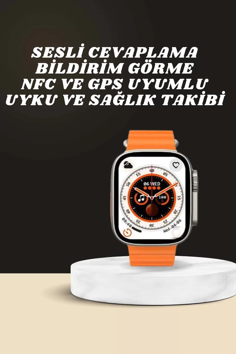Yeni Nesil Ultra Akıllı Saat Adımsayar Uyku Takibi Nabız Sensörü 2 Yeni Nesil Ultra Akıllı Saat Adımsayar Uyku Takibi Nabız Sensörü - Görsel 2