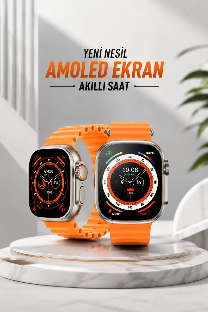 Akıllı Saat Android ve İOS Uyumlu 49 MM NFC Özelliği GPS Takibi 1 Akıllı Saat Android ve İOS Uyumlu 49 MM NFC Özelliği GPS Takibi