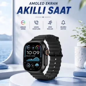 Akıllı Saat Bluetooth Bağlantılı NFC ve GPS Uyumlu Nabız Ölçer Sesli Görüşme