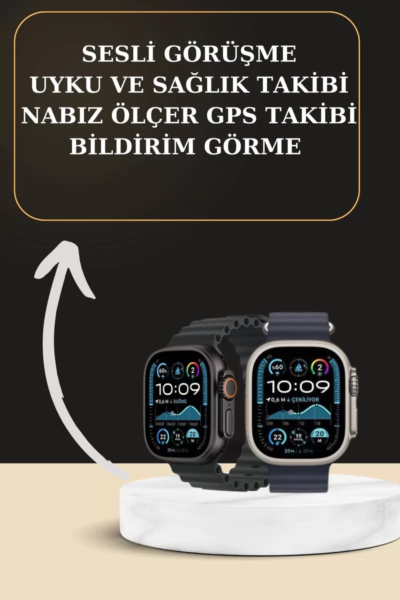 Akıllı Saat Sesli Görüşme Titreşimli GPS Bağlantısı Müzik Dinleme Sosyal Medya Bildirimleri 2 Akıllı Saat Sesli Görüşme Titreşimli GPS Bağlantısı Müzik Dinleme Sosyal Medya Bildirimleri - Görsel 2