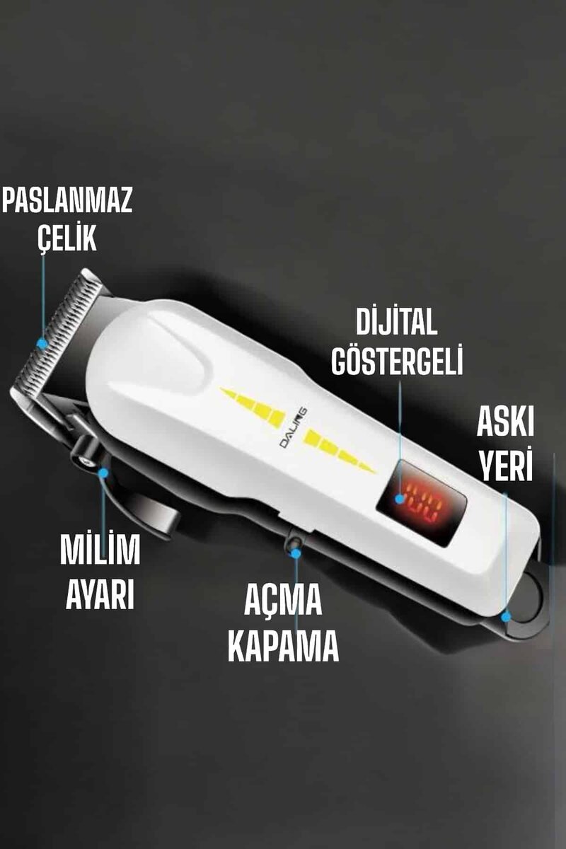 Tıraş Makinesi Uzun Ömürlü Batarya Keskin Bıçaklar ve Profesyonel 2 Tıraş Makinesi Uzun Ömürlü Batarya Keskin Bıçaklar ve Profesyonel - Görsel 2