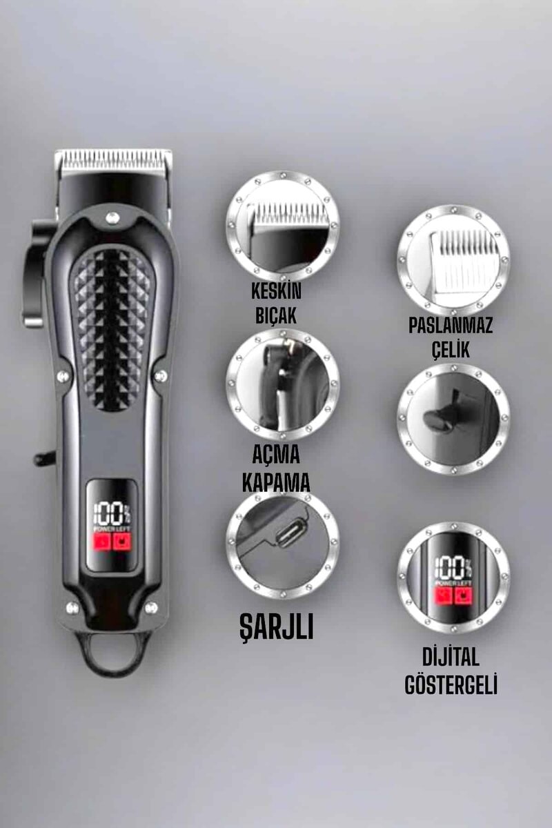 Tıraş Makinesi Taşınabilir Özel Kesim Paslanmaz Çelik Bıçaklı 4 Tıraş Makinesi Taşınabilir Özel Kesim Paslanmaz Çelik Bıçaklı - Görsel 4