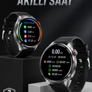 Akıllı Saat Bluetooth Bağlantılı Amoled Ekran Uyku ve Sağlık Takibi