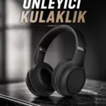Kulak Üstü Kablosuz Bluetooth Kulaklık Gürültü Önleyici Ayarlanabilir