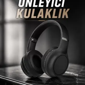 Kulak Üstü Kablosuz Bluetooth Kulaklık Gürültü Önleyici Ayarlanabilir