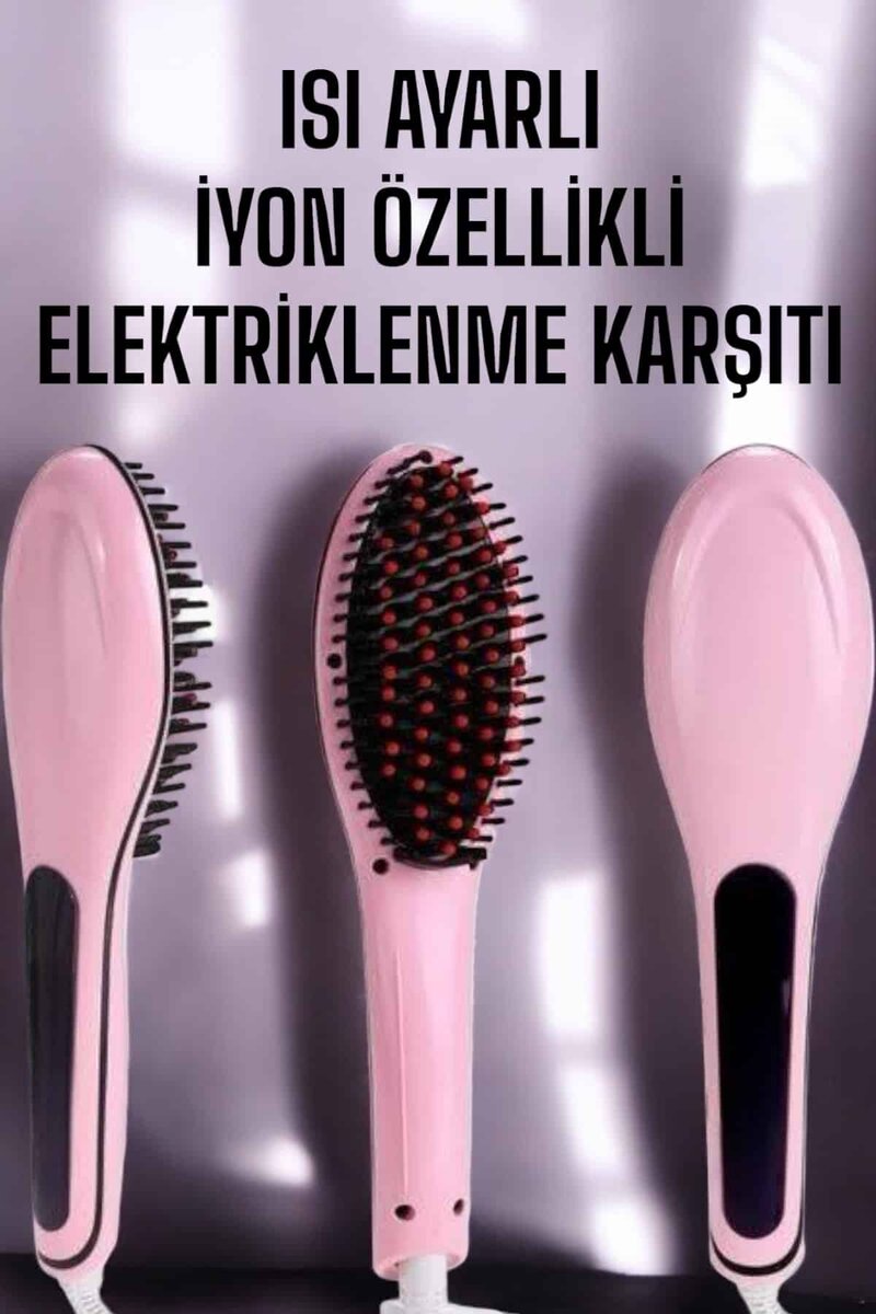 Saç Düzleştirici Tarak Isı Ayarlı Yıpranma Önleyici Düzleştirici Fön Tarak 1 Saç Düzleştirici Tarak Isı Ayarlı Yıpranma Önleyici Düzleştirici Fön Tarak