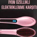 Fön Tarağı Saç Düzleştirici Sıkı Dişli Isı Ayarlı Elektriklenme Karşıtı