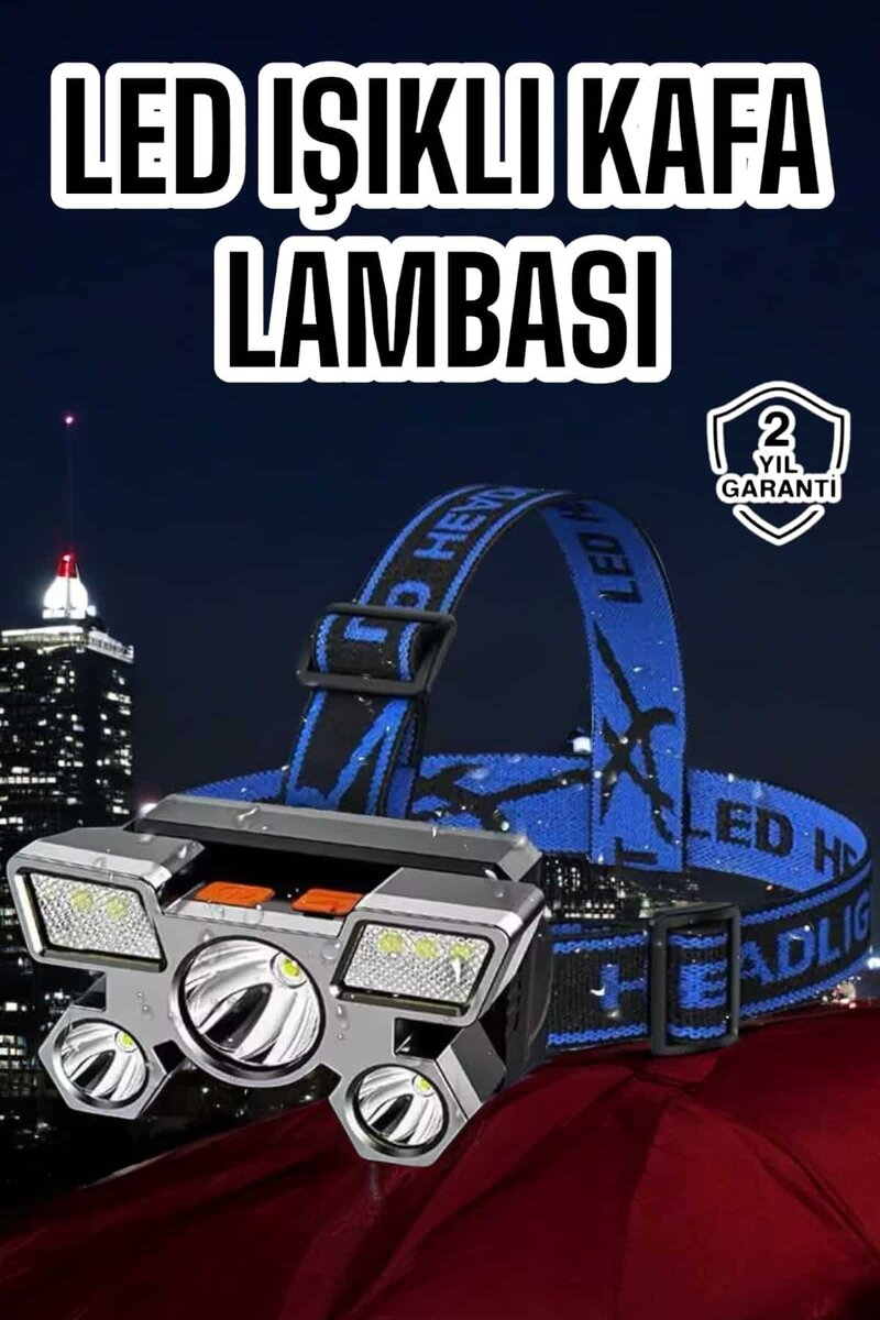 Ultra Güçlü Led Işık Şarjlı Kafa Lambası Balıkçı Lambası Kafa Feneri 1 Ultra Güçlü Led Işık Şarjlı Kafa Lambası Balıkçı Lambası Kafa Feneri