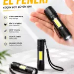 Işıldak El Feneri Kamp Lambası Mini Taşınabilir Acil Durum Lambası Fener Led Işık