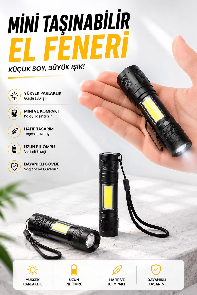 Işıldak El Feneri Kamp Lambası Mini Taşınabilir Acil Durum Lambası Fener Led Işık 1 Işıldak El Feneri Kamp Lambası Mini Taşınabilir Acil Durum Lambası Fener Led Işık