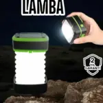 Katlanabilir Kamp Lambası Solar Fener Görünümlü 3 Kademeli Şarjlı