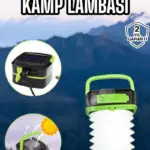 Güneş Enerjili Led Lamba Kamp Lambası Katlanabilir Lamba USB Şarjlı