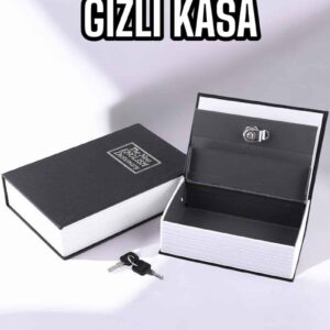 Büyük Boy Anahtarlı Kitap Görünümlü Gizli Kasa Çelik Kasa Altın Kasası