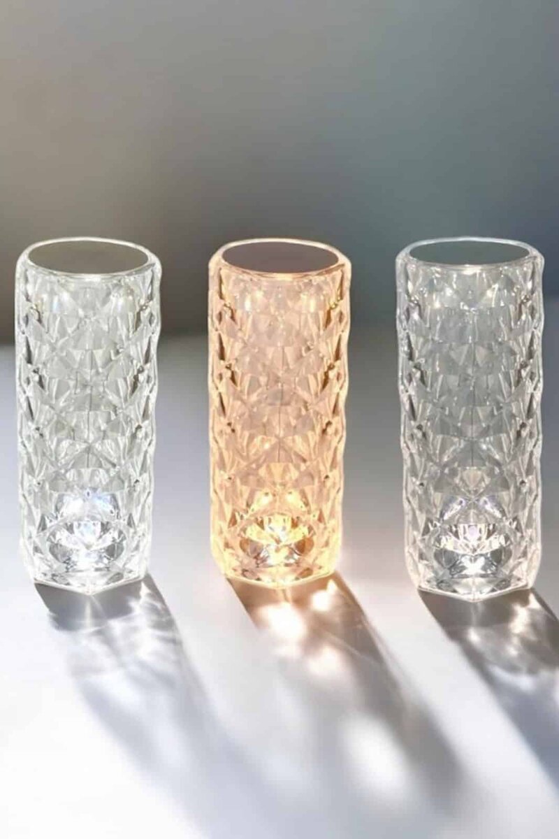 Gece Lambası Kristal Lamba Dokunmatik Şarjlı Hediyelik 2 Gece Lambası Kristal Lamba Dokunmatik Şarjlı Hediyelik - Görsel 2