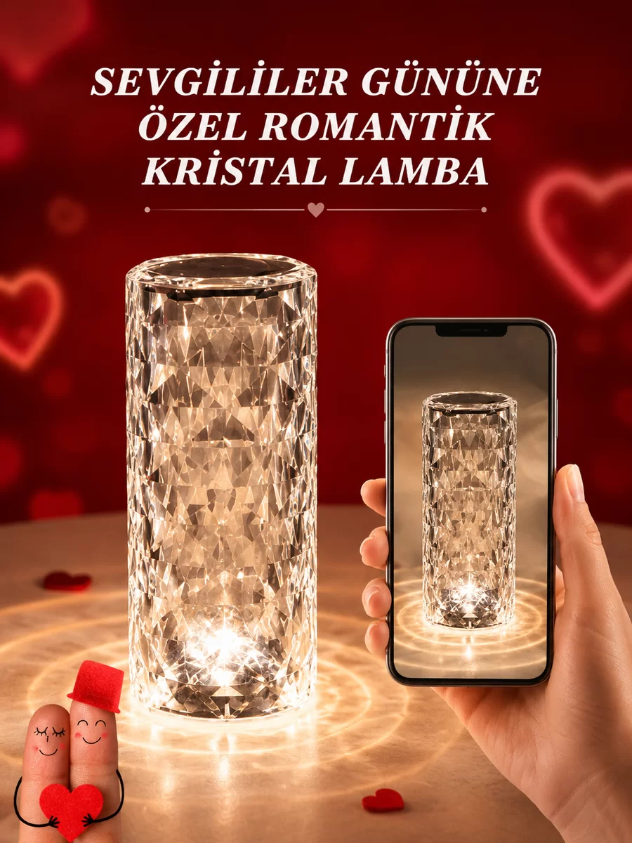 Sevgililer Günü İçin Hediye Kristal Lamba Sevgiliye Hediye USB Şarjlı Gece Lambası (Kopya) 1 Sevgililer Günü İçin Hediye Kristal Lamba Sevgiliye Hediye USB Şarjlı Gece Lambası (Kopya)