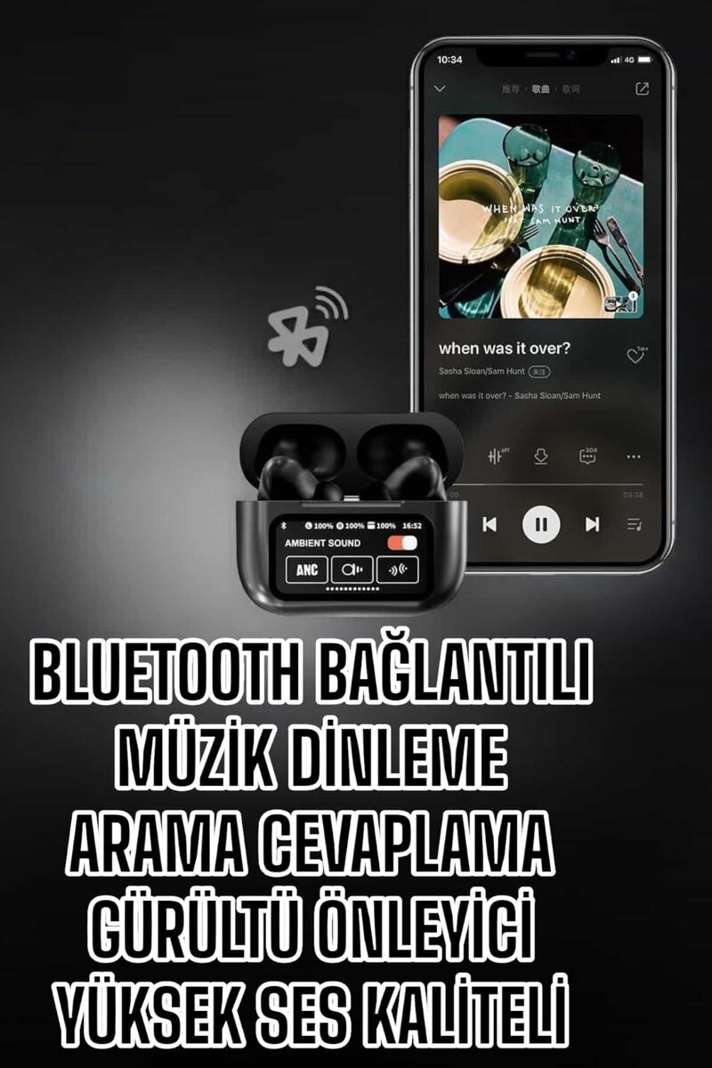 Yeni Nesil Bluetooth Kulaklık Ekranlı Yüksek Ses Kaliteli Uzun Şarj Süreli 2 Yeni Nesil Bluetooth Kulaklık Ekranlı Yüksek Ses Kaliteli Uzun Şarj Süreli - Görsel 2